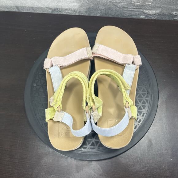 Reef Cushion Womens Size 8.5 Rem Hi Platform Strap Multicolor Meringue Sandals - Picture 5 of 11